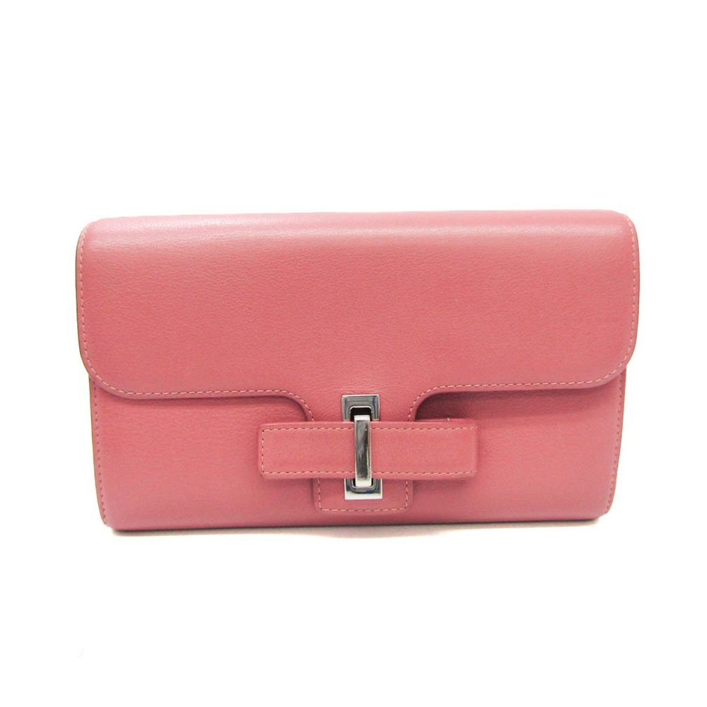 Delvaux Women's Leather Long Wallet (bi-fold) Pink